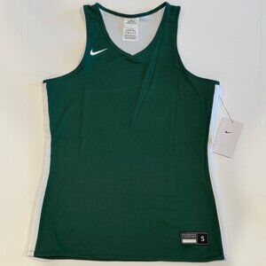 NWT Nike Reversible Basketball Practice Jersey Women's Green White Tank Sz Small